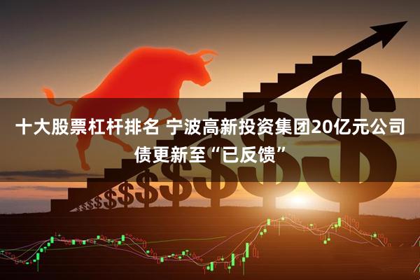 十大股票杠杆排名 宁波高新投资集团20亿元公司债更新至“已反馈”